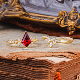 Luxury Kite-Cut Ruby Engagement Ring